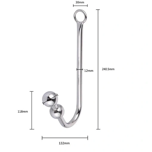 Anal Hooks Beaded Hook 5334 Elegant with and Cuffs Anal Collar 1001